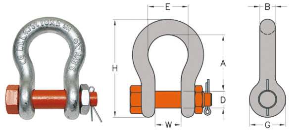 Yoke DA 838 Grade 6 Shackle